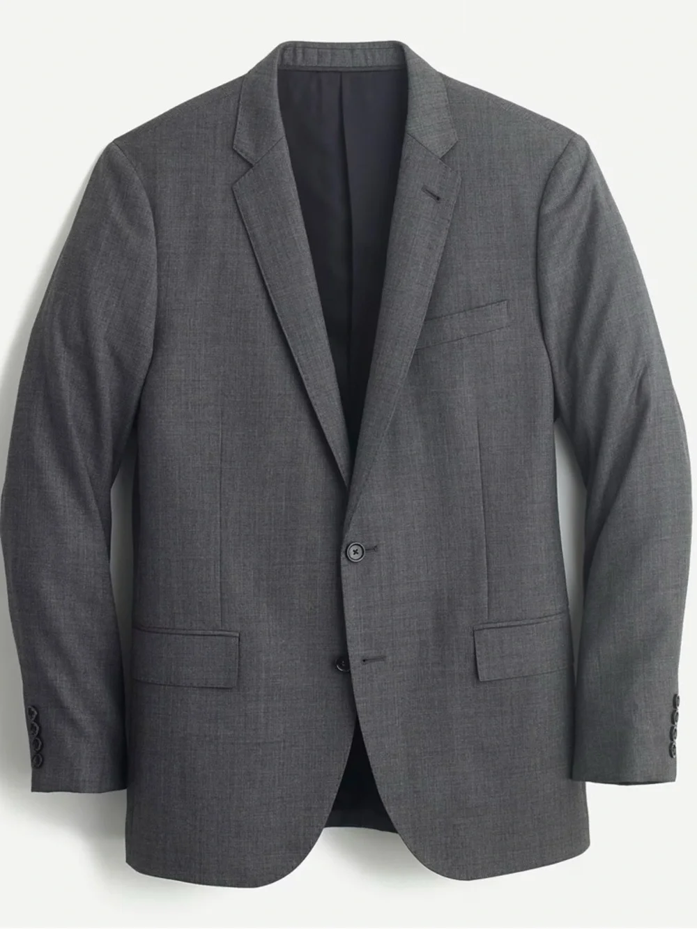 J.Crew Ludlow Slim-fit Blazer Jacket double vent Italian worsted‎ wool Gray 36R